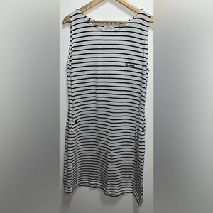Barbour Dalmore Stripe Dress in White and Navy Women’s size 14